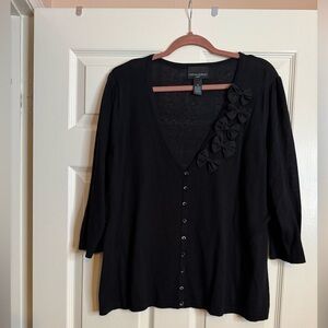Cynthia Rowley Black and Tan Cardigan